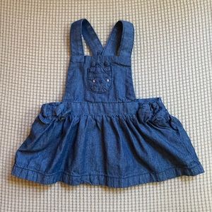 👼3 for $10👼 Carter’s Blue Jean Overalls Dress. EUC. 3M.
